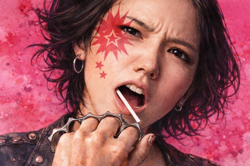 映画「少年メリケンサック」イメージビジュアル・ライブステージで歌う女性ボーカルのフォトリアルオリジナル画像