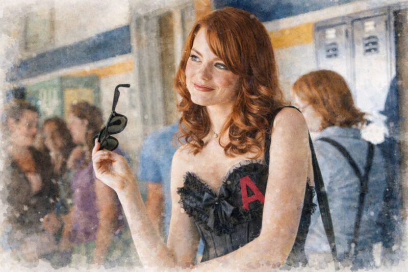 映画 小悪魔はなぜモテる?!をイメージした水彩画