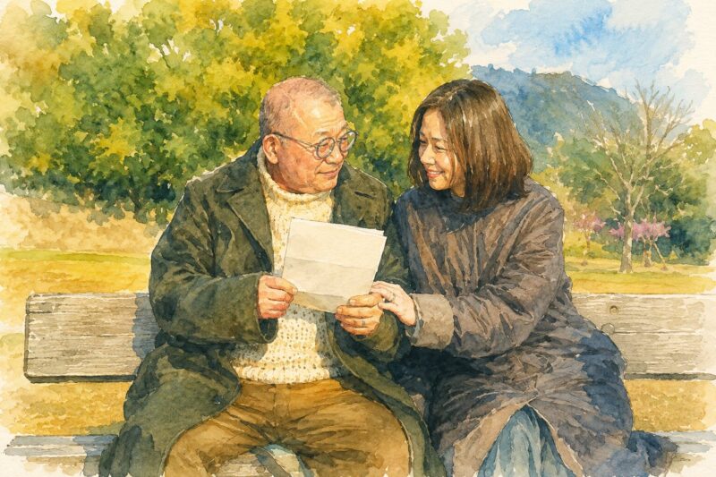 映画『35年目のラブレター』をイメージした画像
