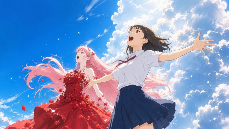 映画『竜とそばかすの姫』をイメージした画像