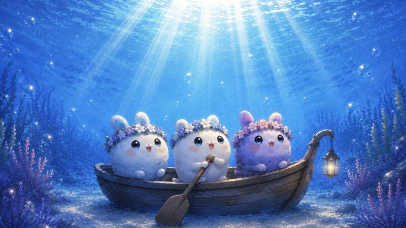 映画『映画ちいかわ 人魚の島のひみつ』をイメージした画像