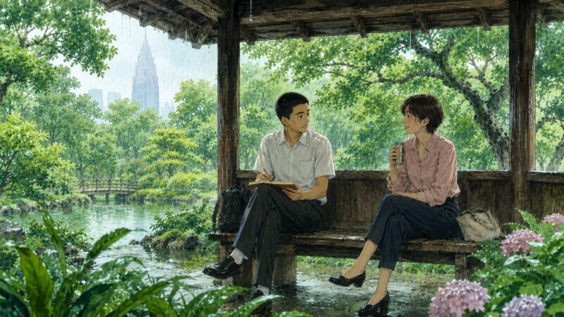 映画『言の葉の庭』をイメージした画像